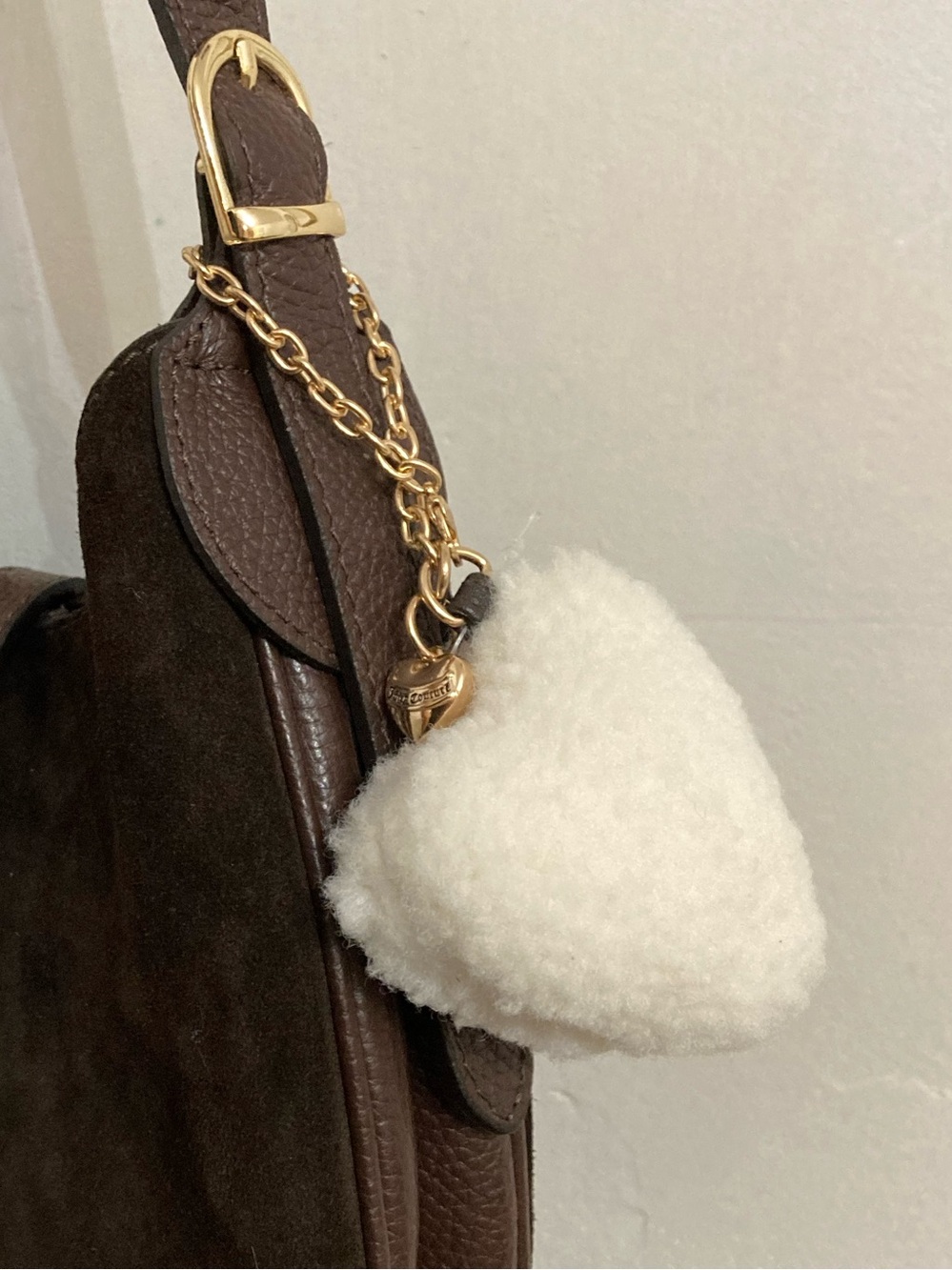 JUICY COUTURE Shearling Sherpa Heart Charm